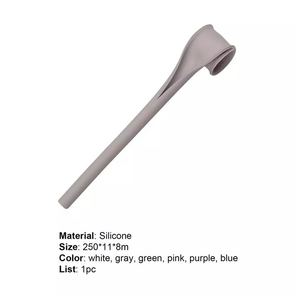 Reusable zip-lock silicone straw (Ivory) - Picture 6 of 7
